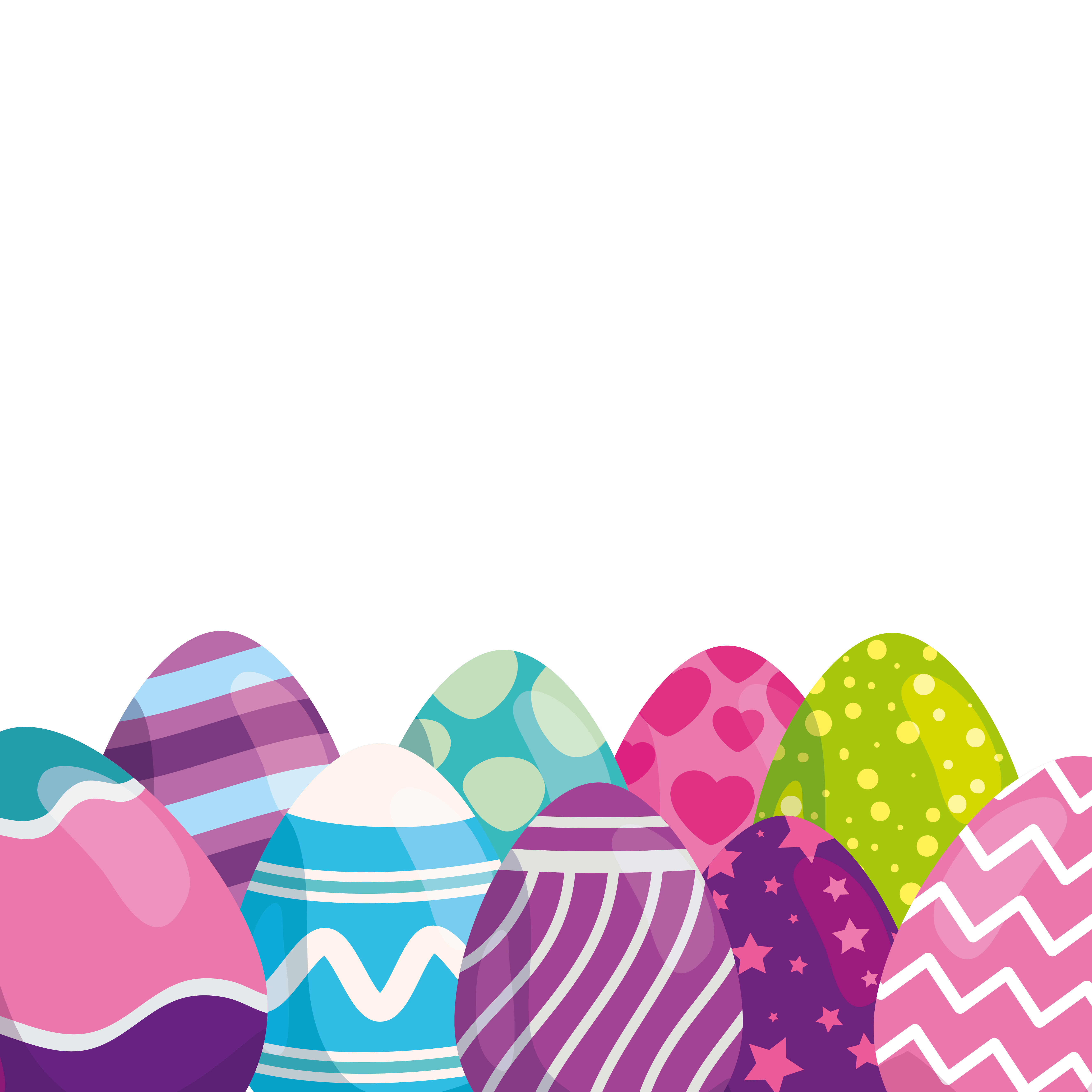 set of cute eggs easter decorated 1906578 Vector Art at Vecteezy