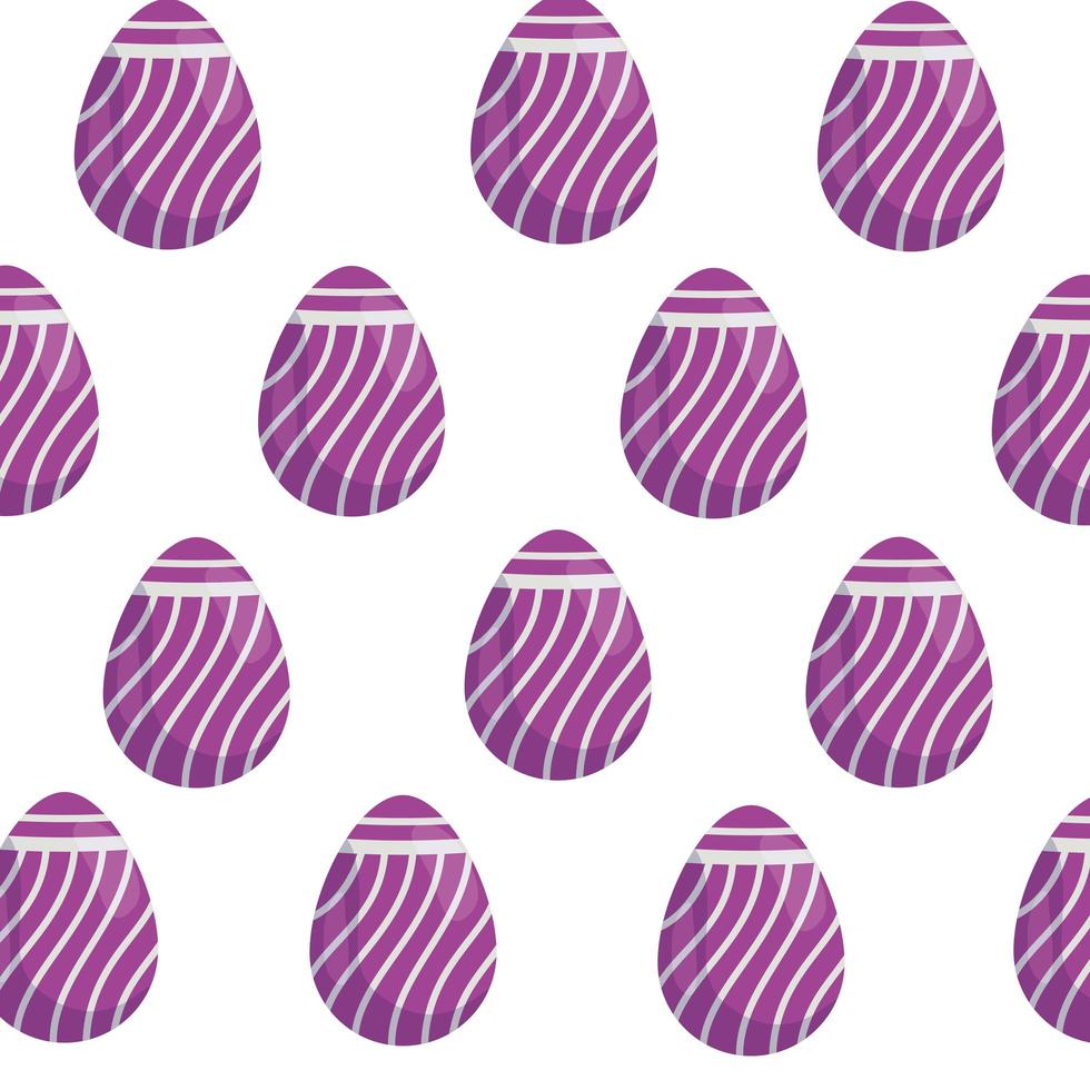 Fondo de huevos de pascua decorados con rayas vector