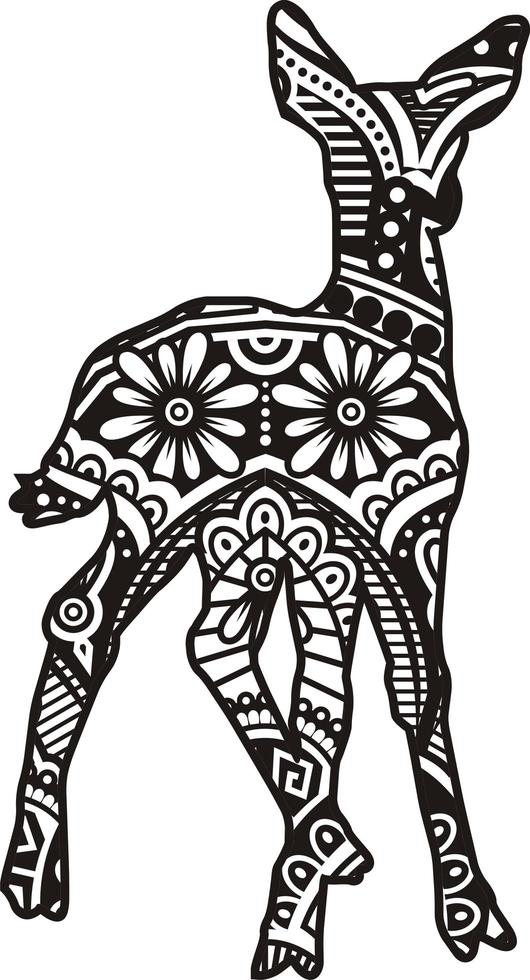 Animal Vector Mandala Line Art Style