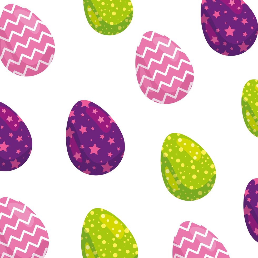 background of eggs easter decorated vector