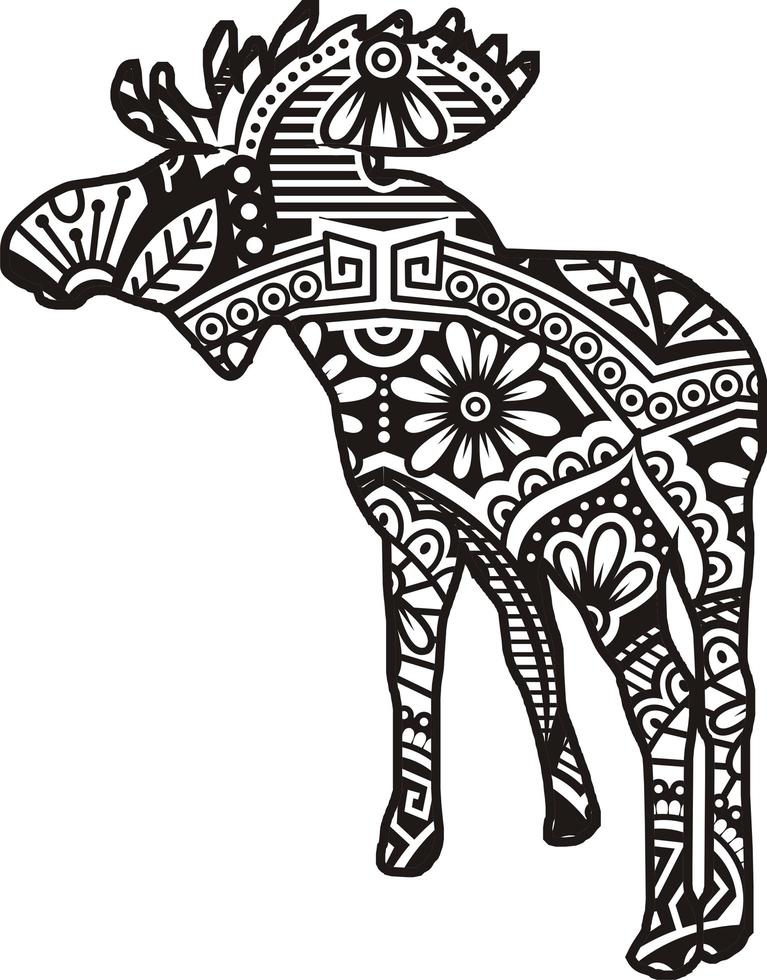 Animal Vector Mandala Line Art Style