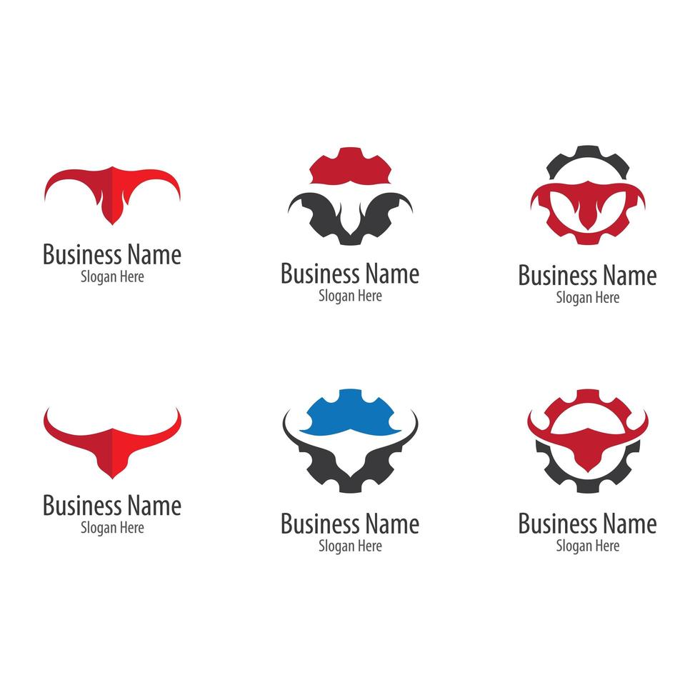 Bull horn logo images vector