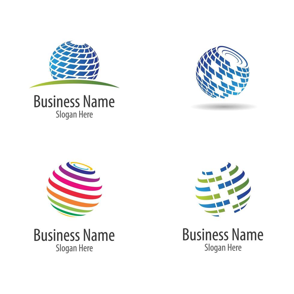 Globe logo images vector