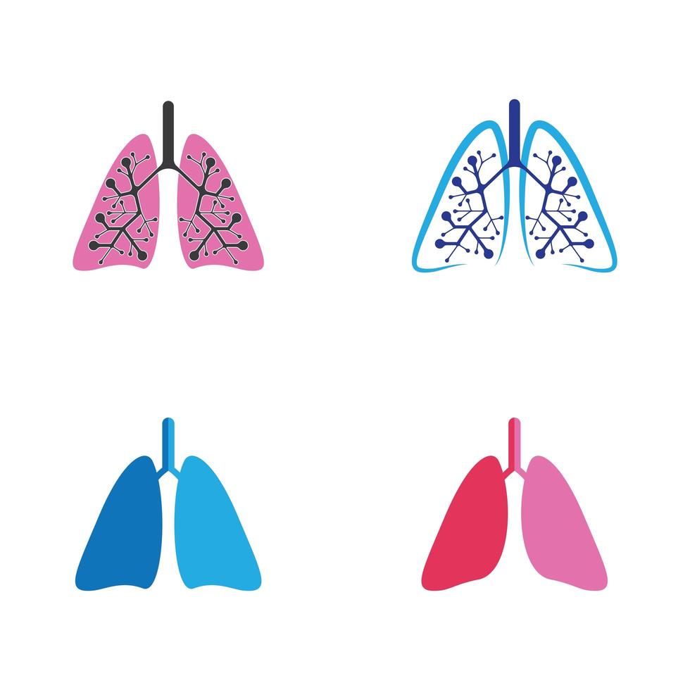 Lung logo images design vector