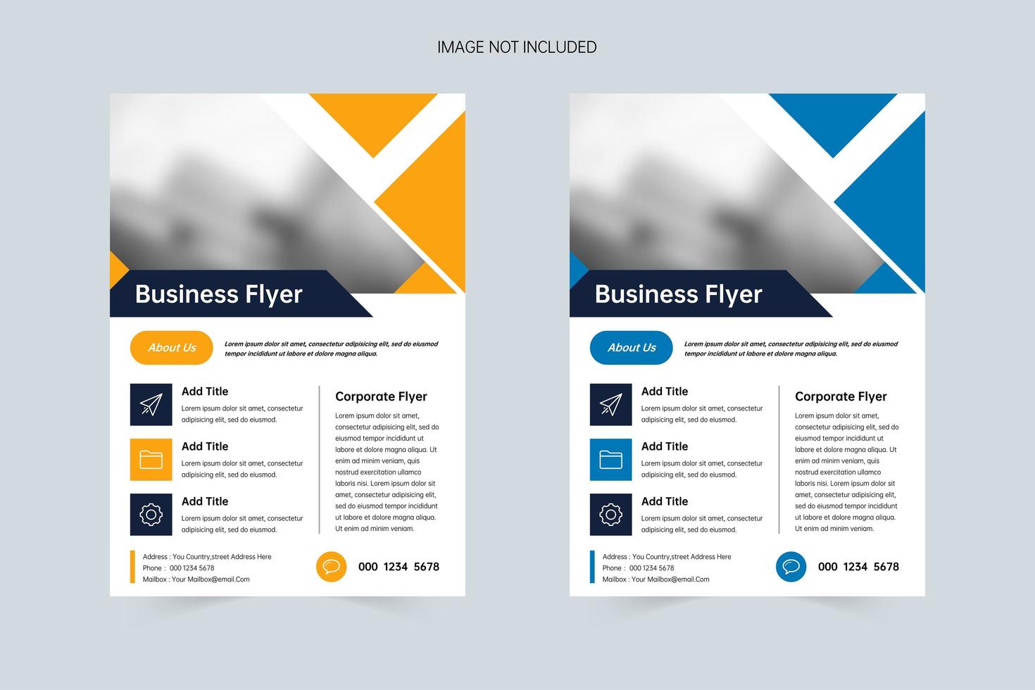 Minimalistic Market Business A4 Flyer Template vector