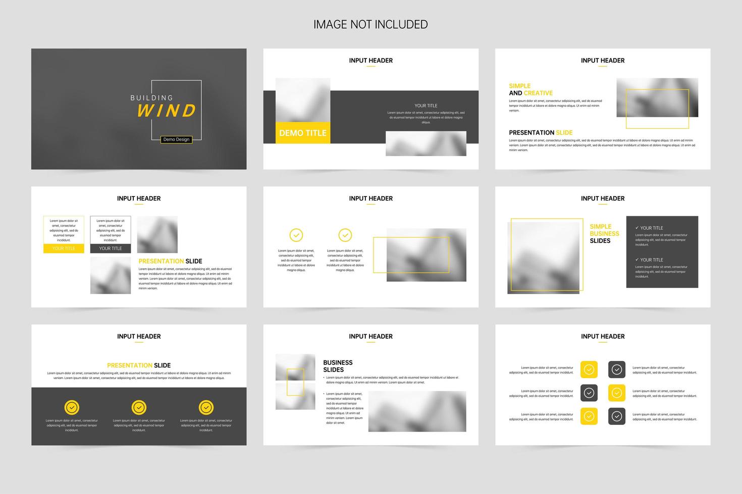 Minimal minimalistic presentation creative design template vector