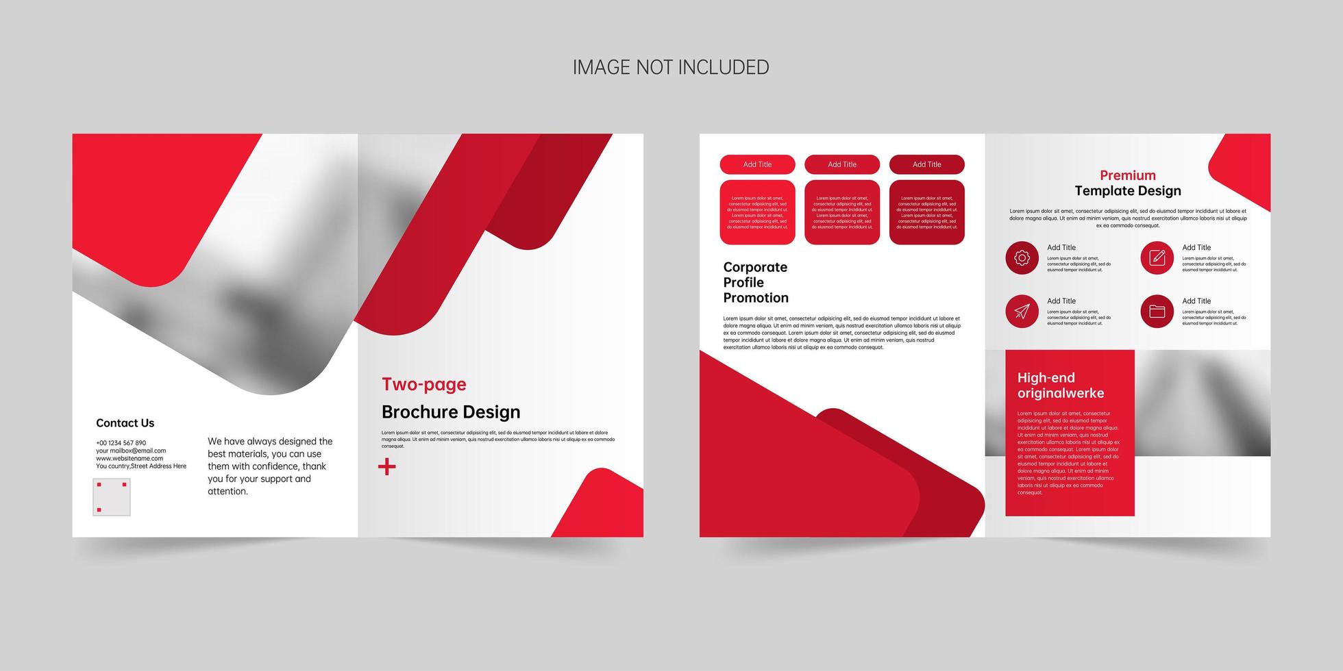 Company creative brochure vector template