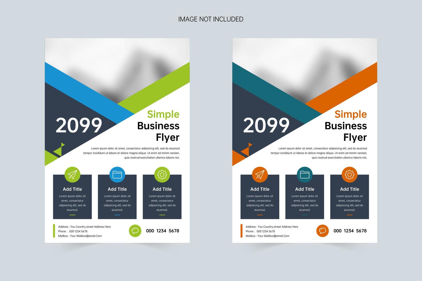 Simple company promotion A4 flyer template vector