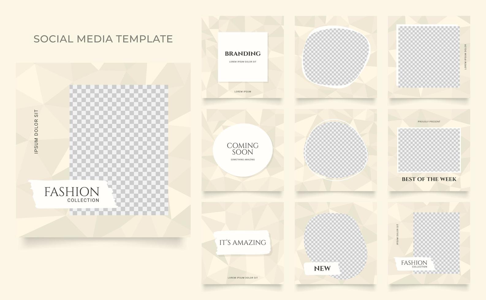 Social media template banner fashion sale promotion vector