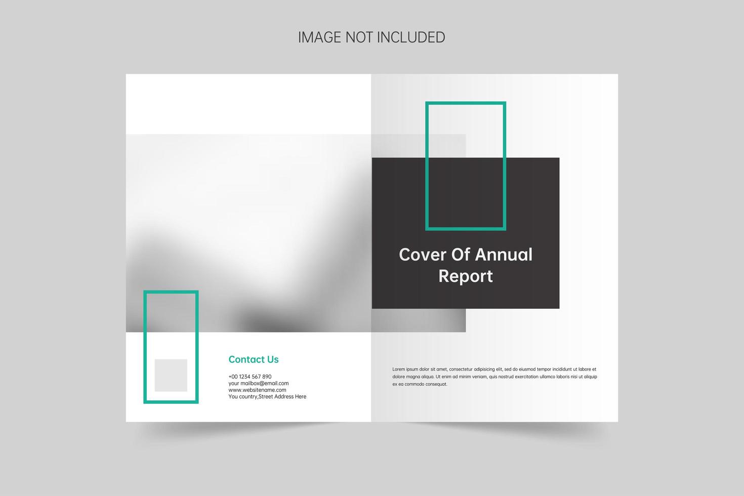 Simple vector brochure cover template