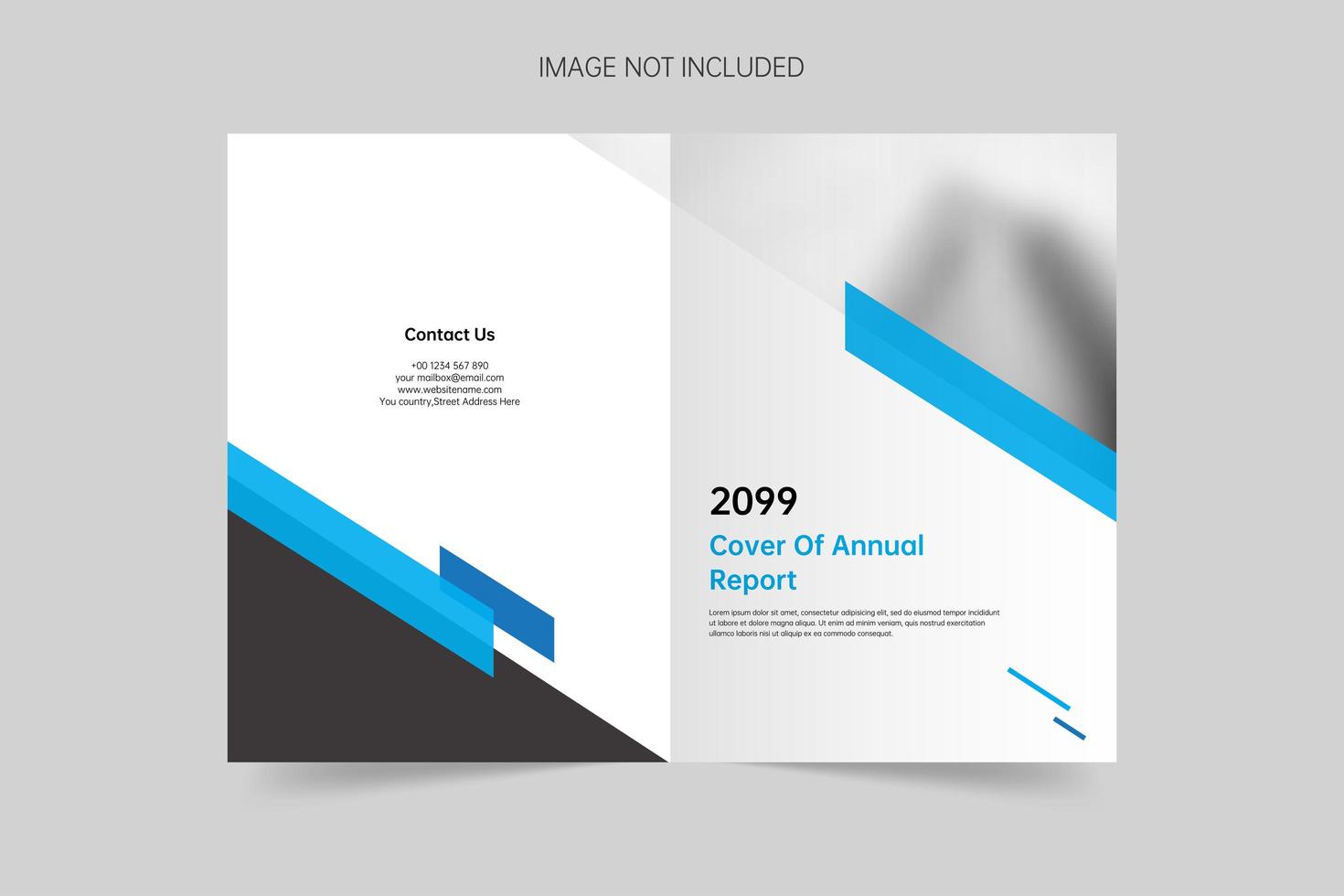 Simple geometric brochure cover template vector