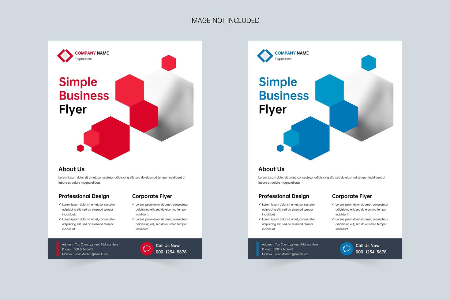 Simple A4 Corporate Business Flyer Template vector