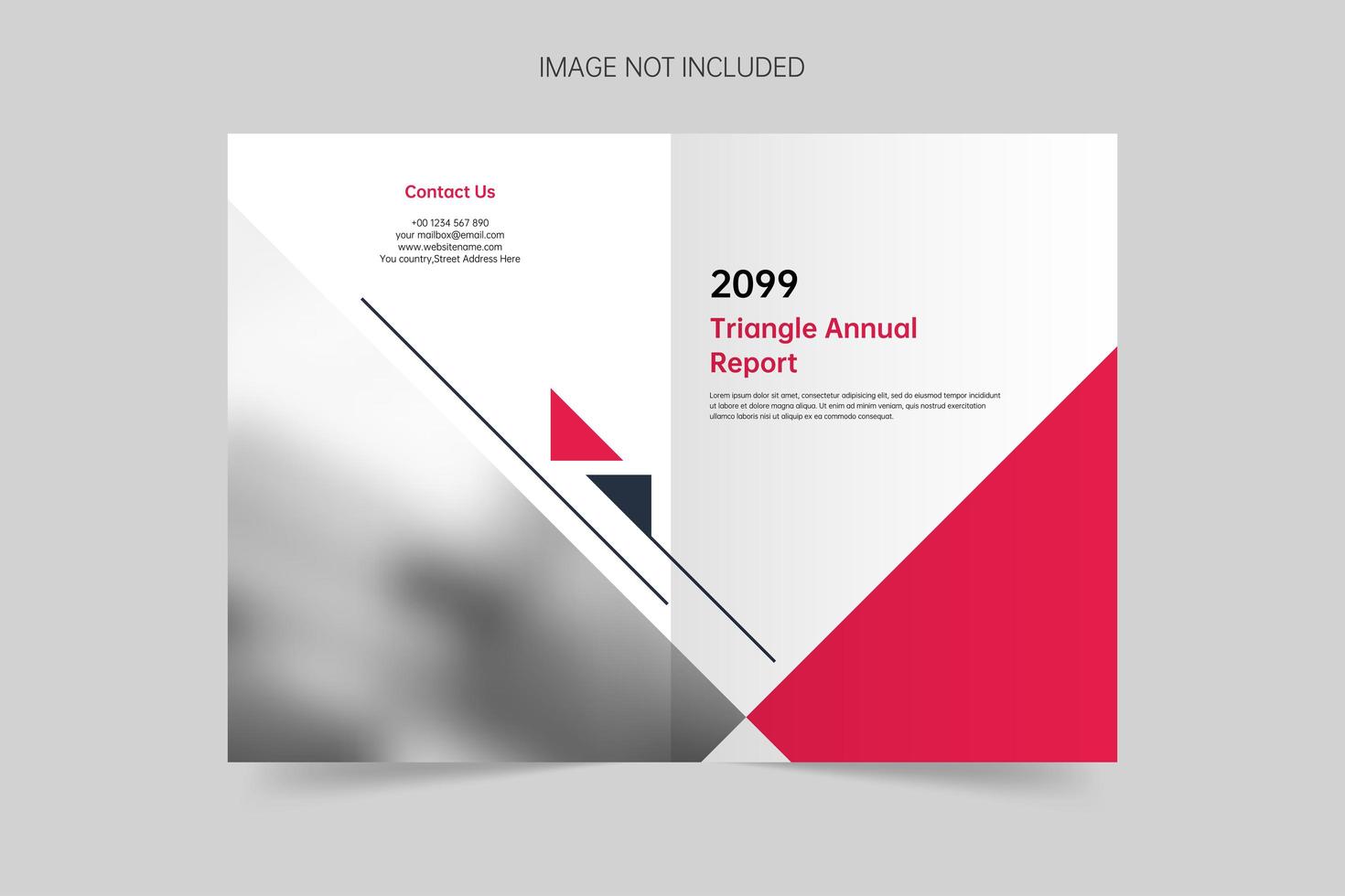 Simple brochure cover vector template