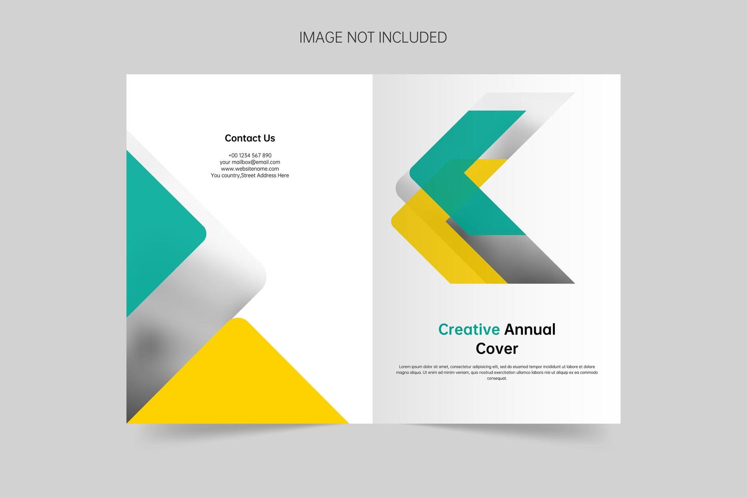 Creative minimalistic company cover vector template