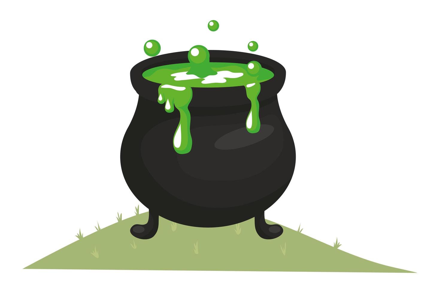 witch cauldron pot isolated icon vector
