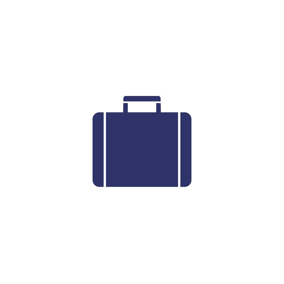 briefcase, suitcase icon on white vector