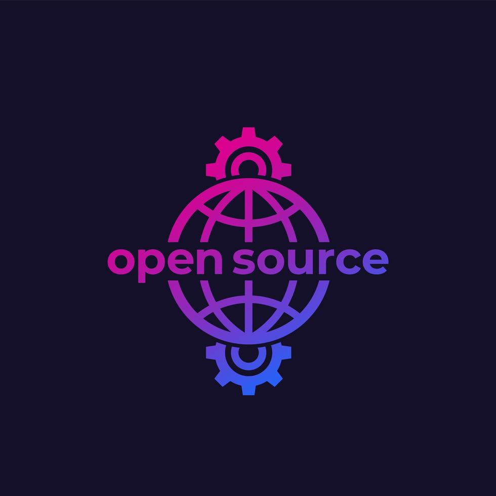 Open source software vector icon