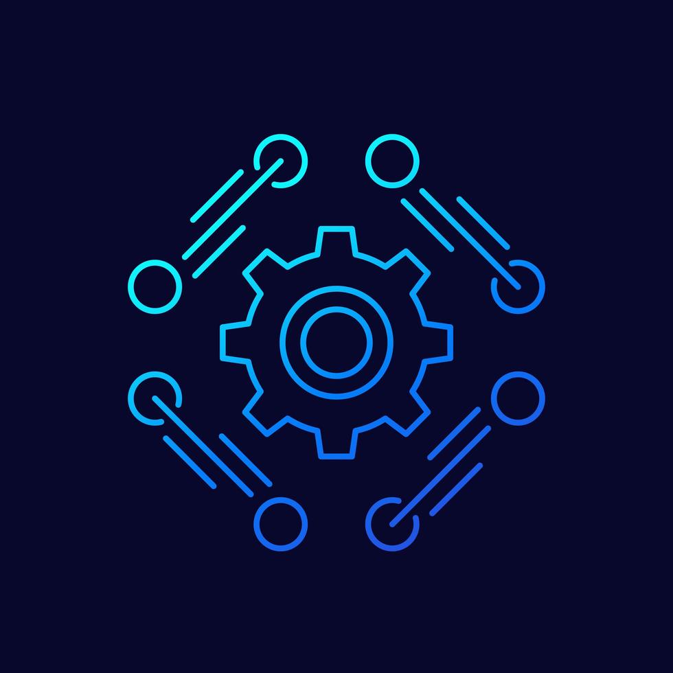 software, api line icon, vector