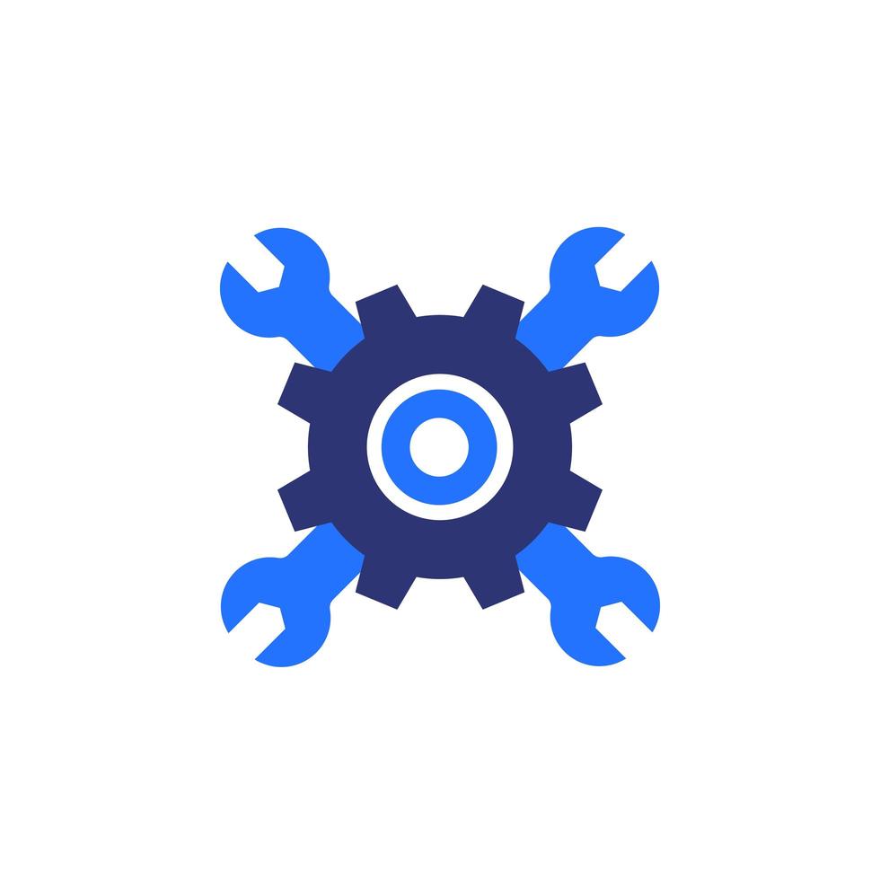 gear and wrenches vector logo
