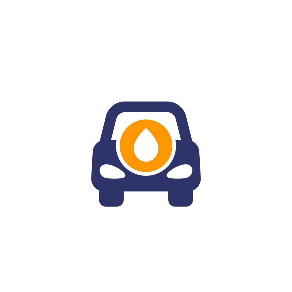 oil and car icon on white vector
