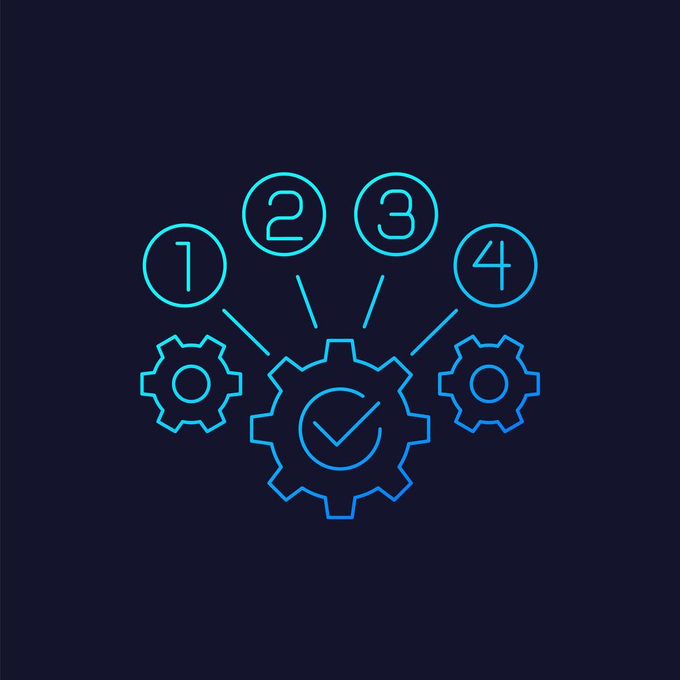 process optimization icon, linear vector 1907530 Vector Art at Vecteezy