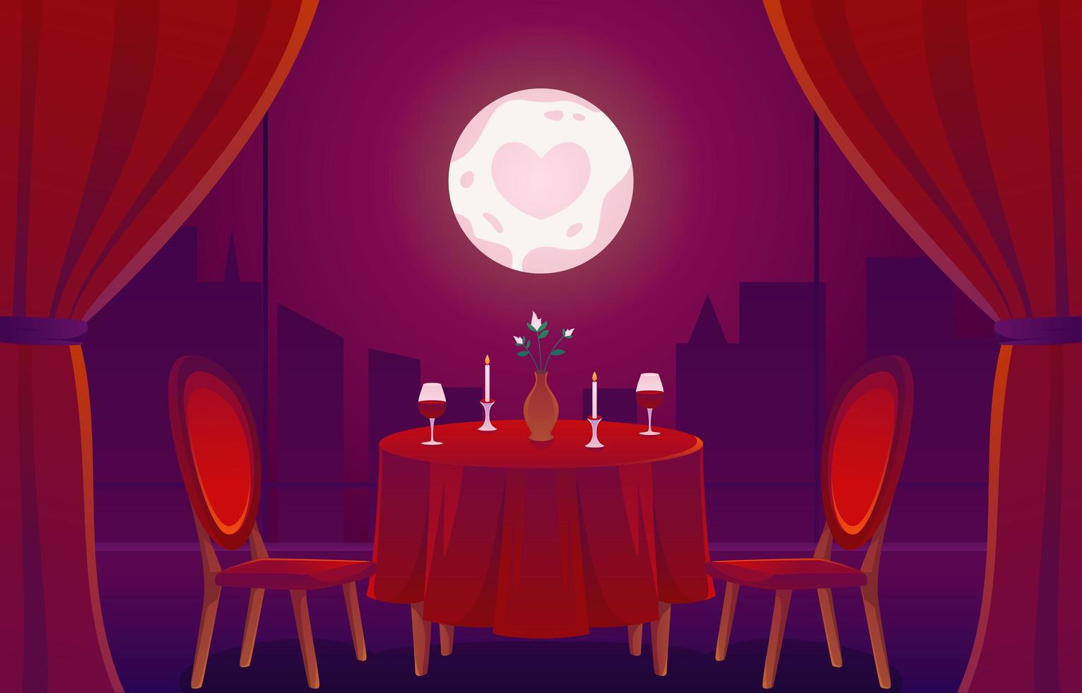 Romantic Date In a Cafe Concept vector