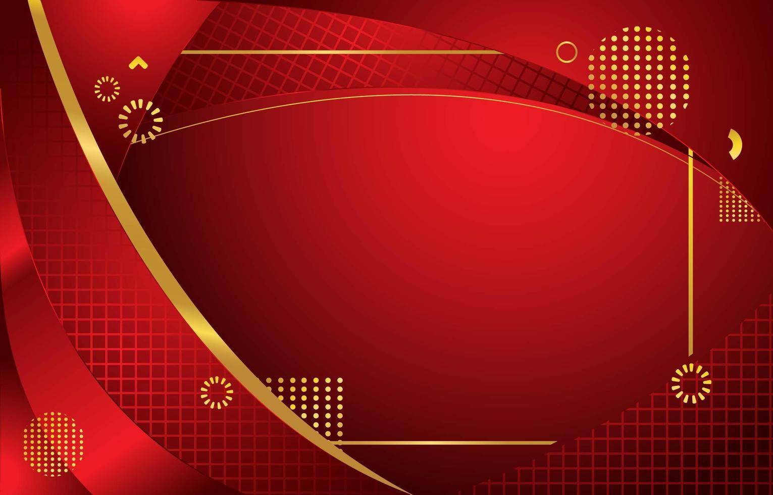 Red Background with Gold Color Combination vector