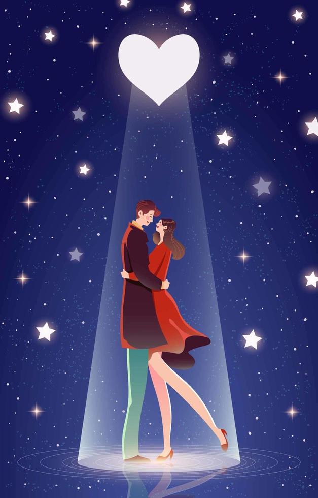 Beautiful Couple on A Date vector