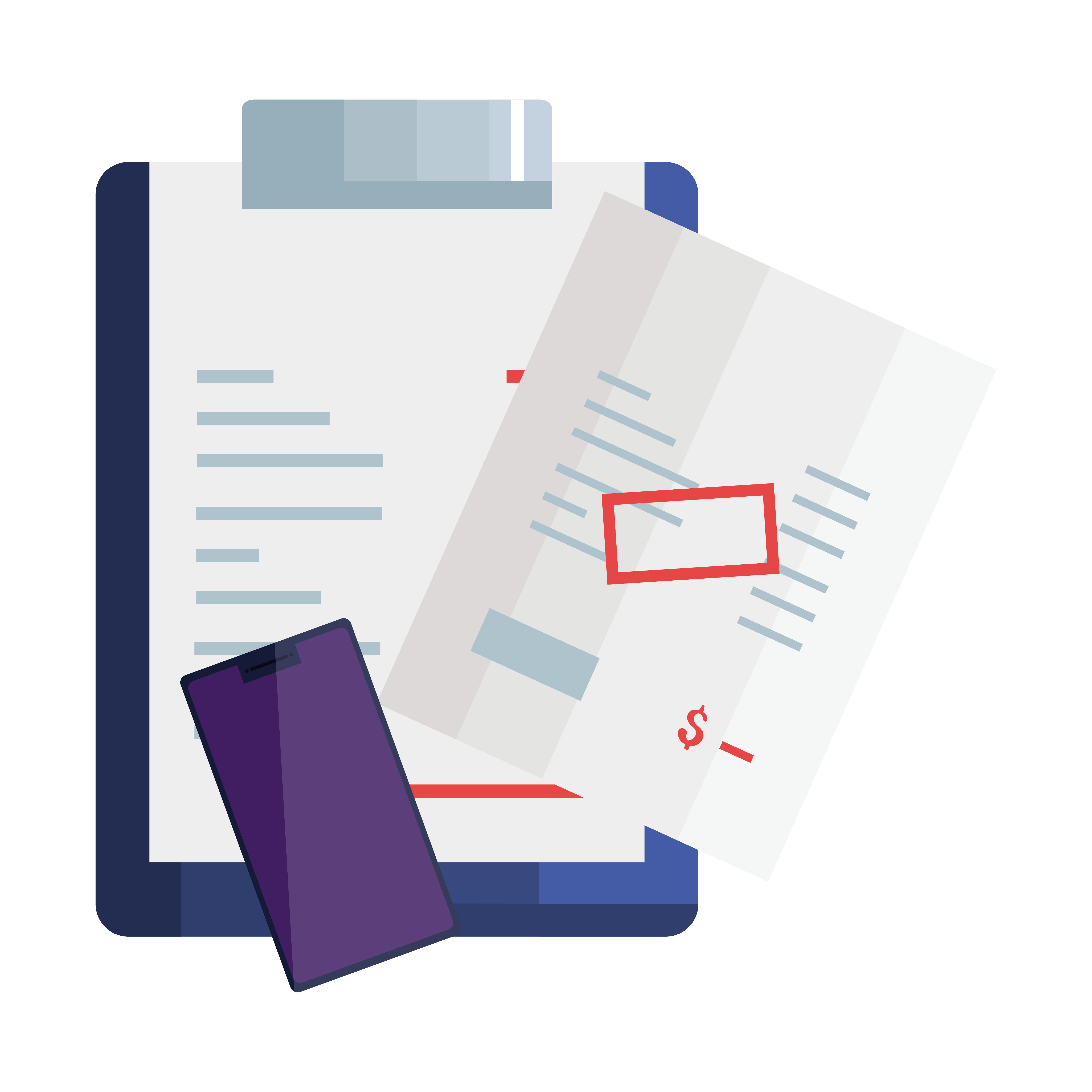 paper voucher with smartphone and clipboard 1907988 Vector Art at Vecteezy