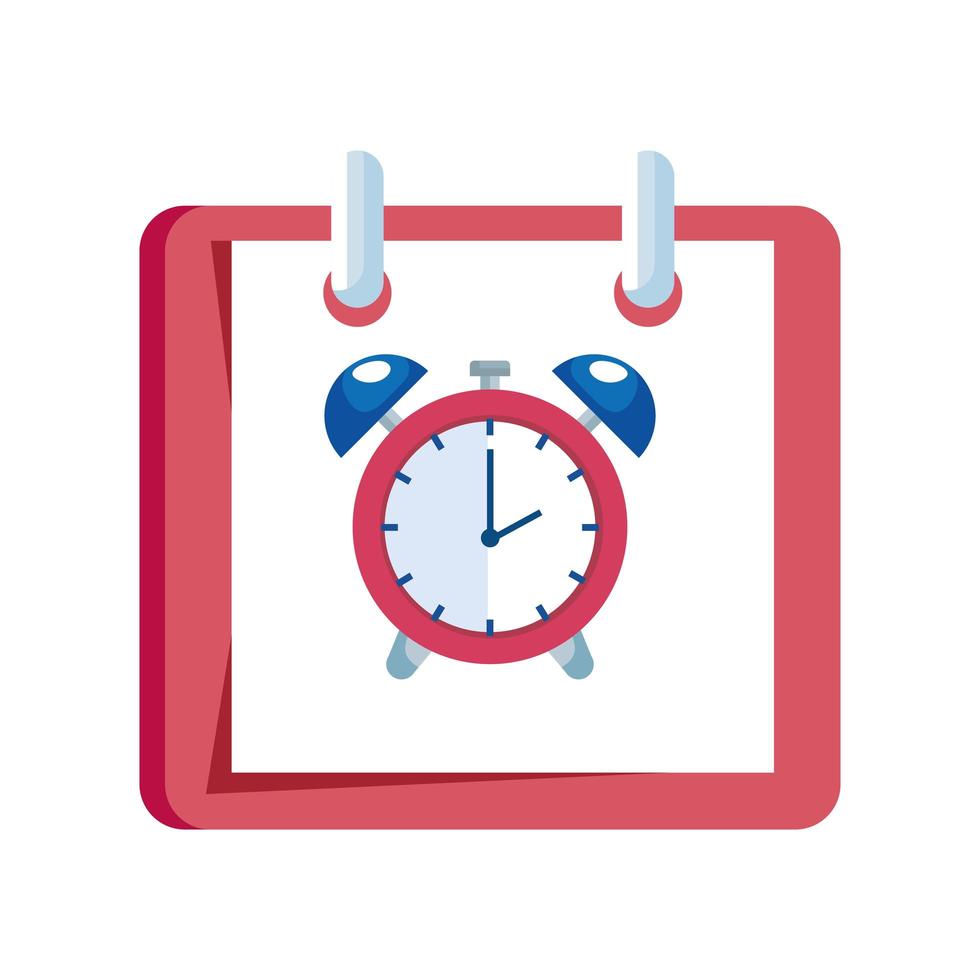 alarm clock in calendar reminder vector