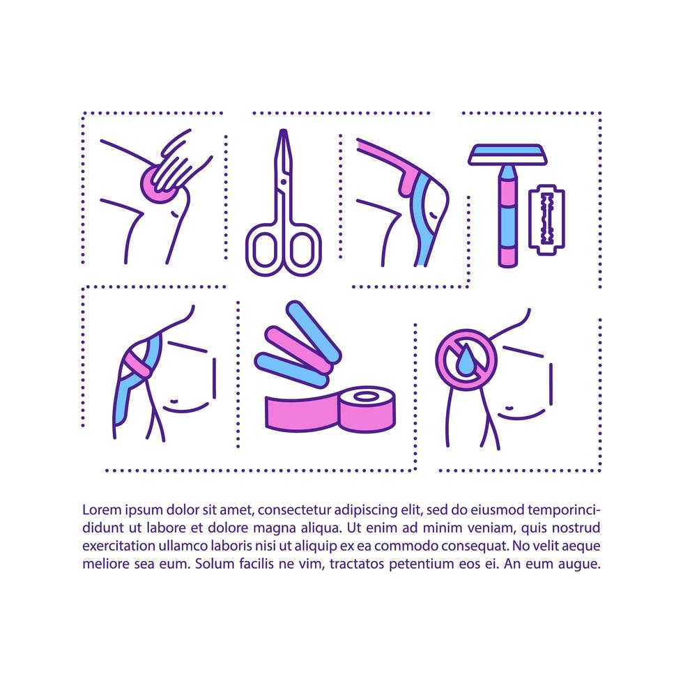 Kinesiology taping concept icon with text vector