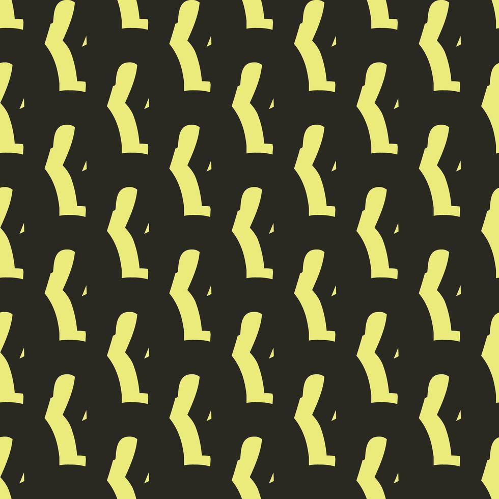 Vector seamless pattern, texture background. Hand drawn, black, yellow colors.