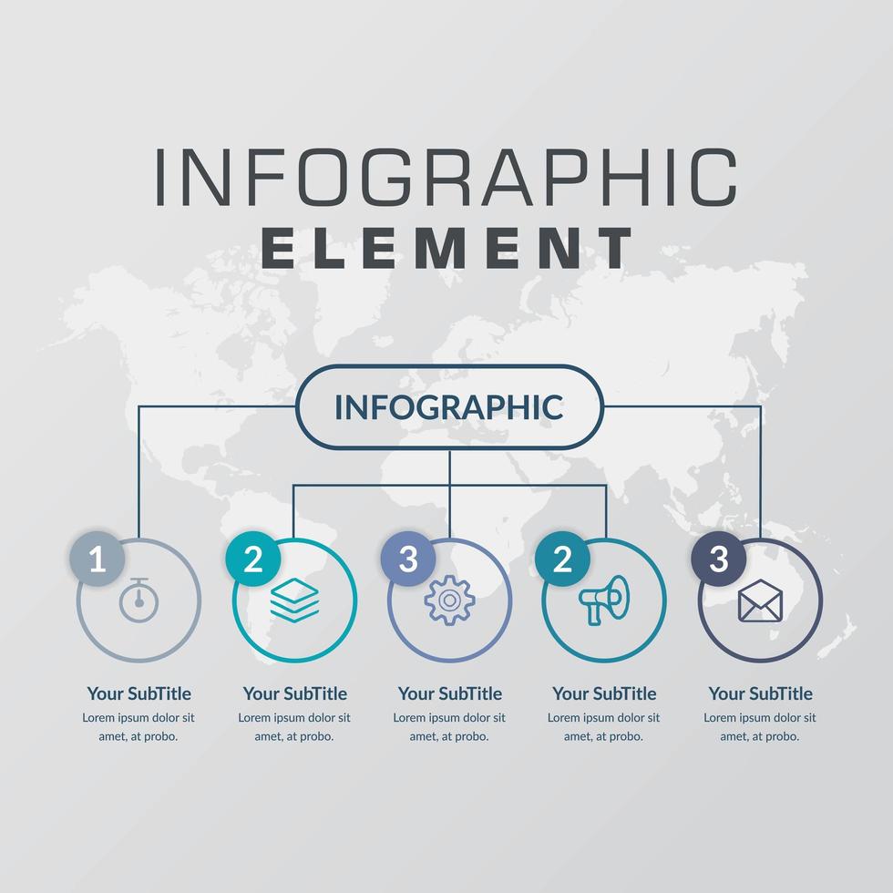 diseño de vector de elemento de infografía empresarial