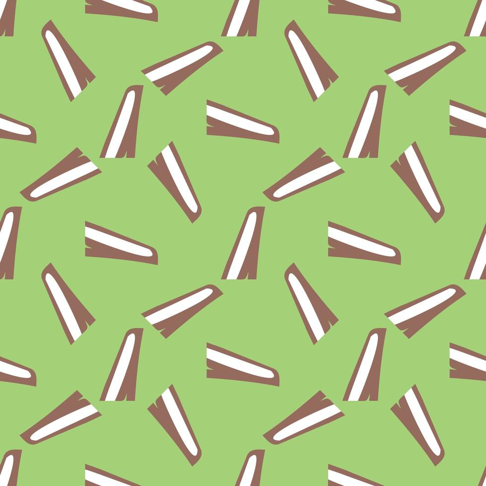 Vector seamless texture background pattern. Hand drawn, green, brown, white colors.