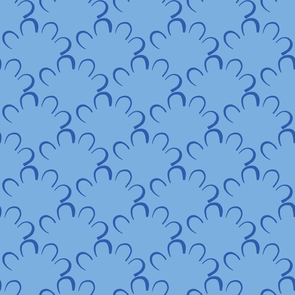 Vector seamless pattern, texture background. Hand drawn, blue colors.