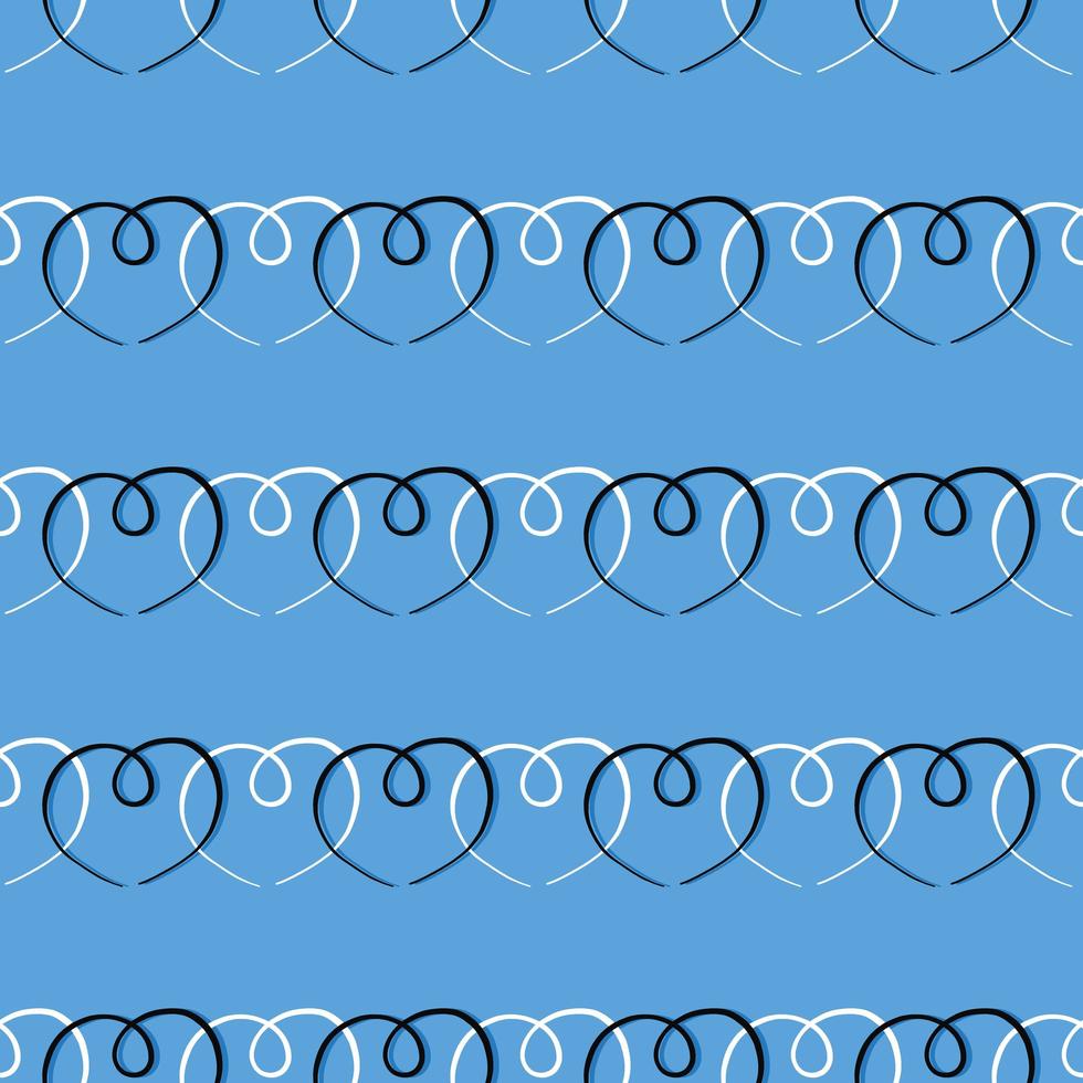 Vector seamless texture background pattern. Hand drawn, blue, black, white colors.