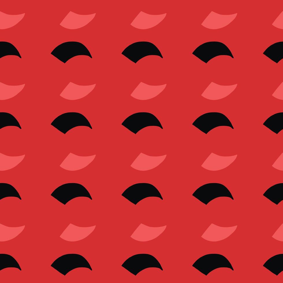 Vector seamless texture background pattern. Hand drawn, red, black colors.