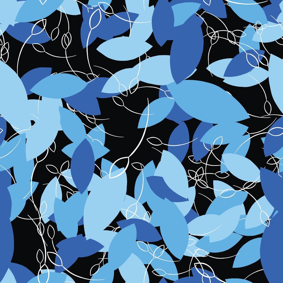 Vector seamless texture background pattern. Hand drawn, blue, black, white colors.