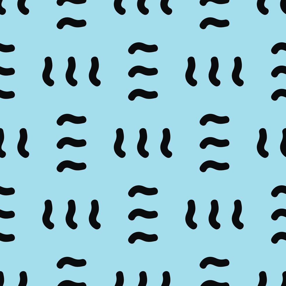 Vector seamless texture background pattern. Hand drawn, blue, black colors.