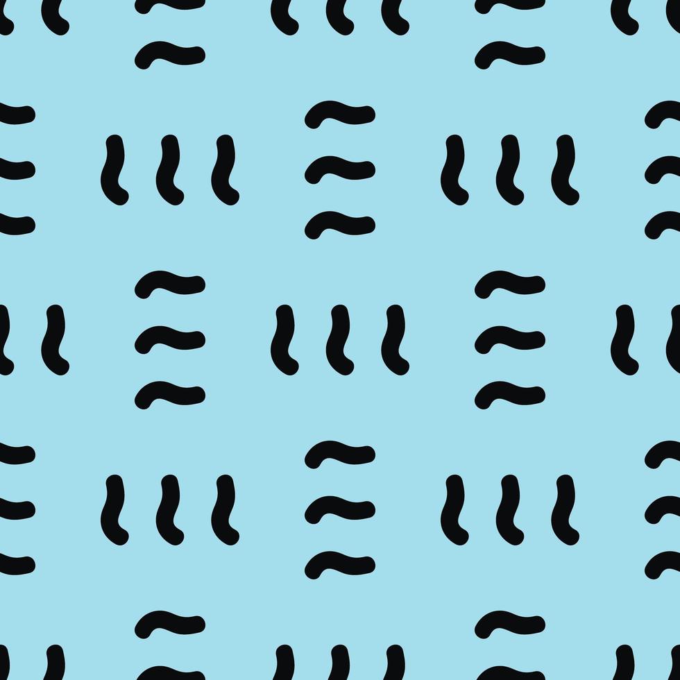 Vector seamless texture background pattern. Hand drawn, blue, black colors.