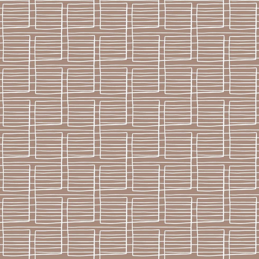 Vector seamless texture background pattern. Hand drawn, brown, white colors.