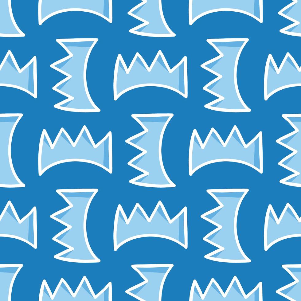 Vector seamless texture background pattern. Hand drawn, blue, white colors.