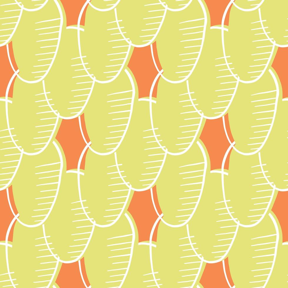 Vector seamless texture background pattern. Hand drawn, yellow, orange, white colors.
