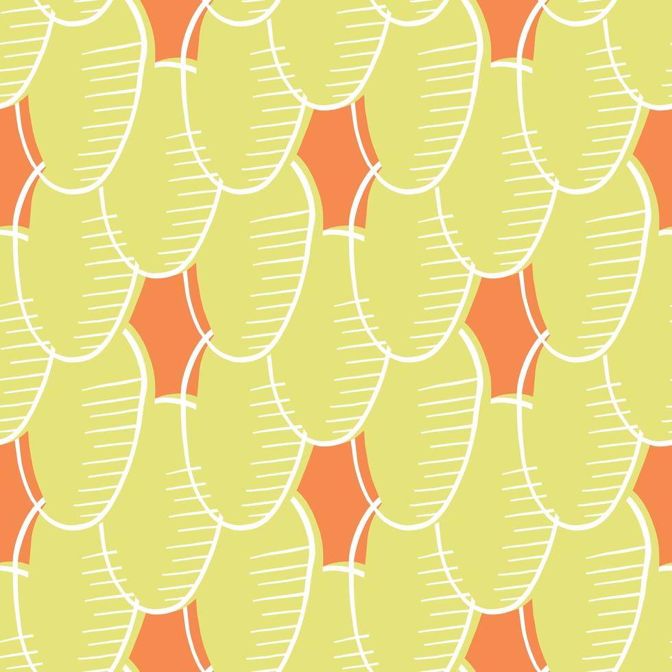 Vector seamless texture background pattern. Hand drawn, yellow, orange, white colors.