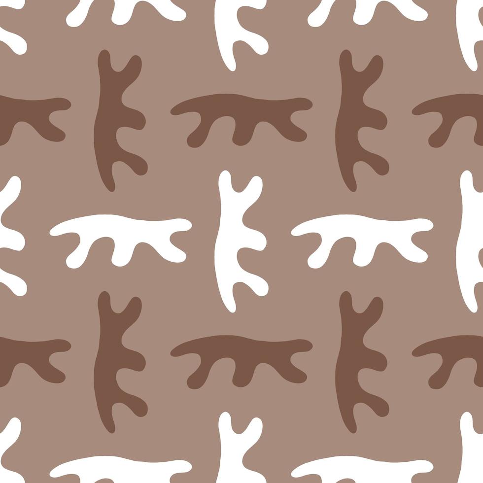 Vector seamless texture background pattern. Hand drawn, brown, white colors.