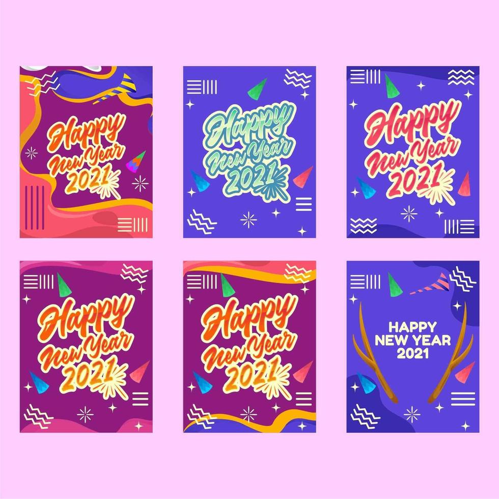 New Year 2021 Card vector