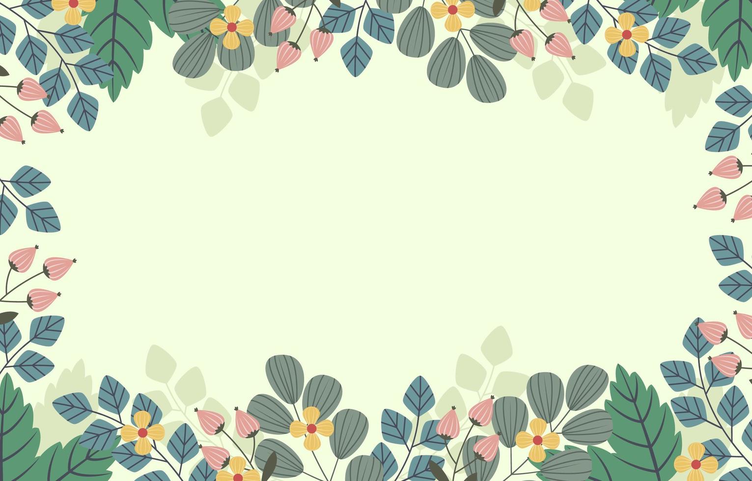 hermoso marco floral vector