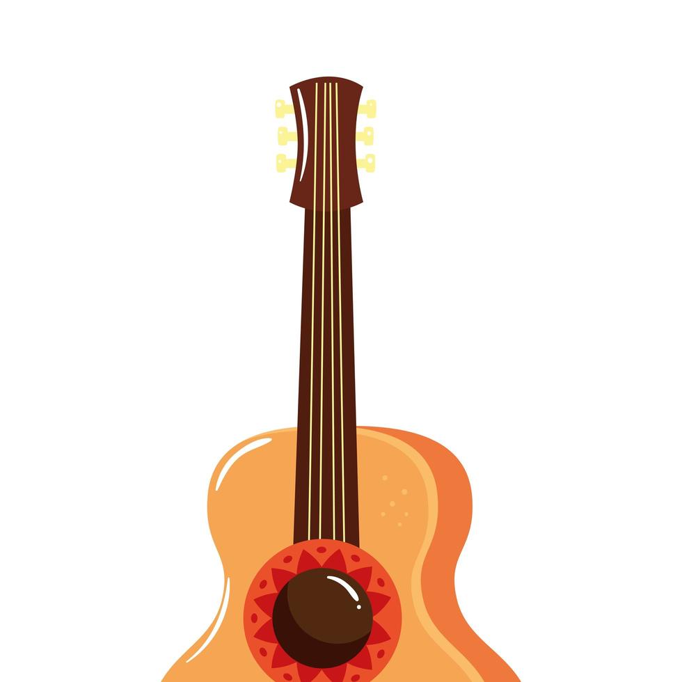 diseño de vector de instrumento de guitarra aislado