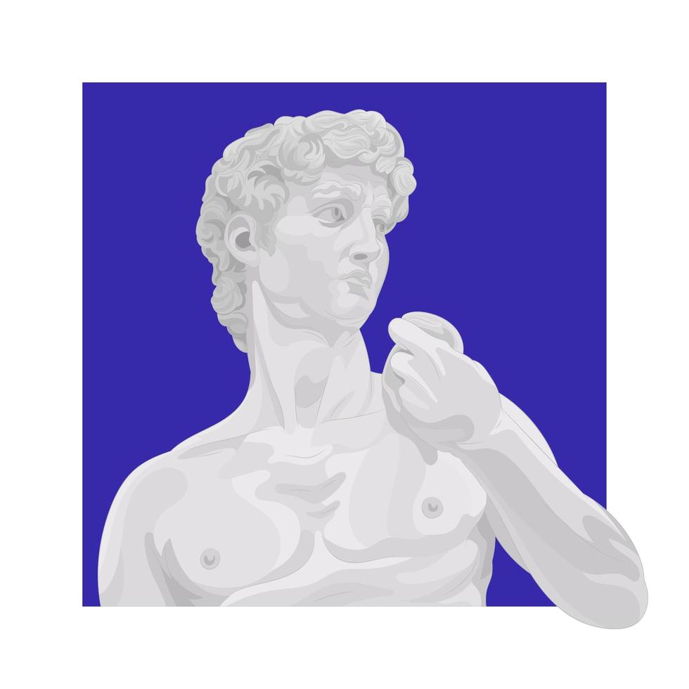 Illustration of the statue of David vector