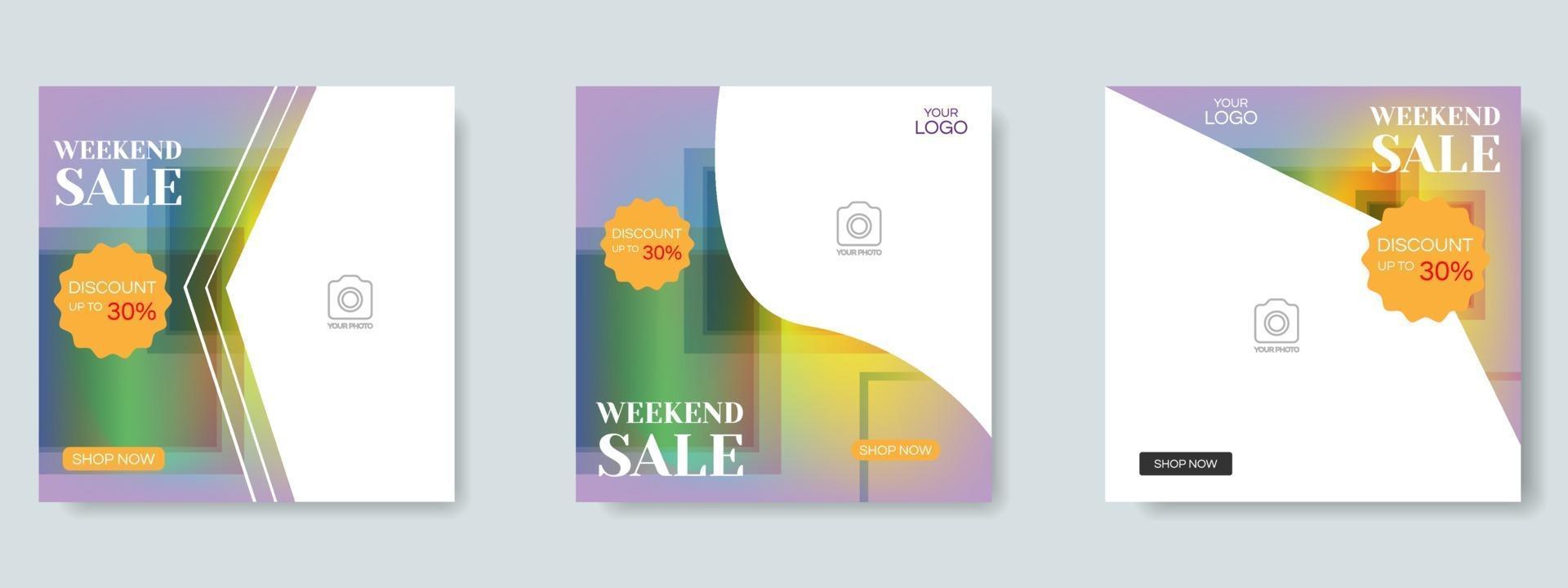 plantilla de diseño de publicación de redes sociales de venta de moda. vector de banner web